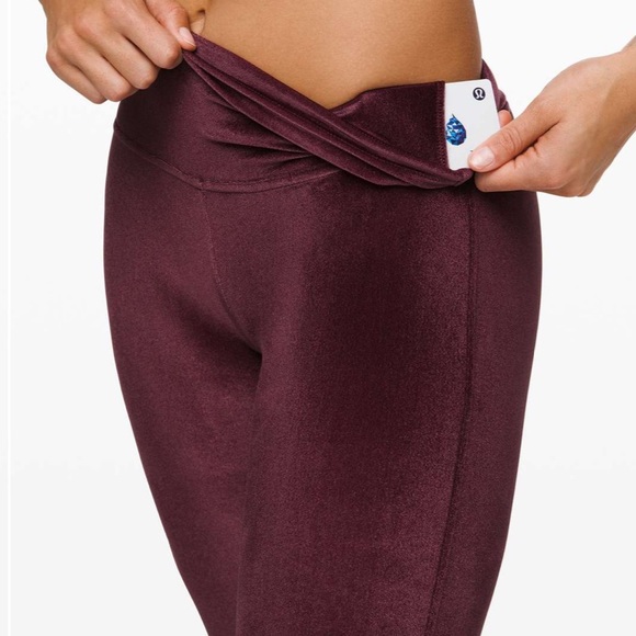 NWOT Wunder Lounge High-Rise Tight 28" *Velvet in Garnet **limited edition** - Picture 3 of 8